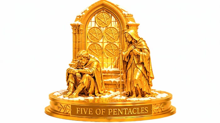 Five Of Pentacles tarot card Five Of Pentacles tarot card