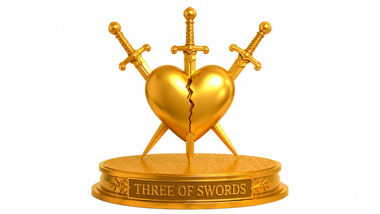 Three Of Swords tarot card Three Of Swords tarot card