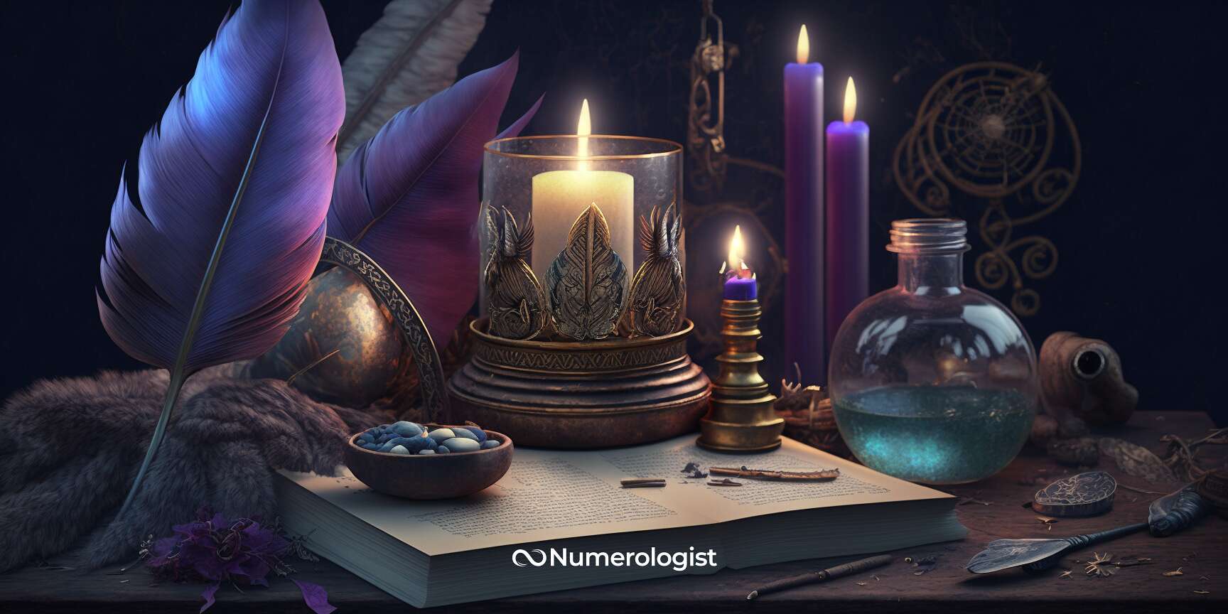 Spiritual illustration for numerology article Spiritual illustration for numerology article