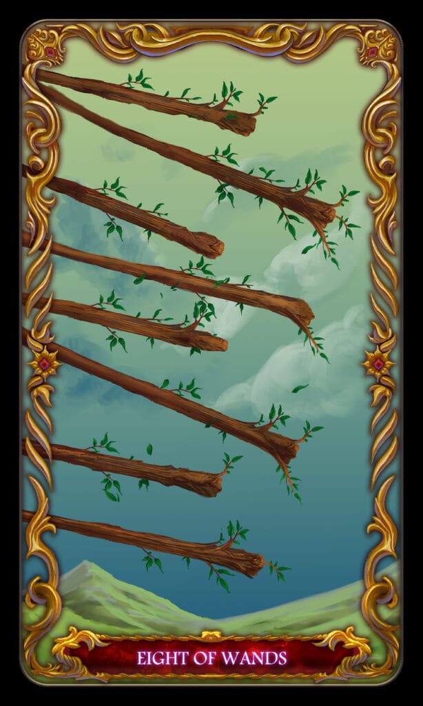 Eight Of Wands tarot card