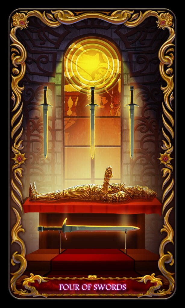 Four Of Swords tarot card Four Of Swords tarot card