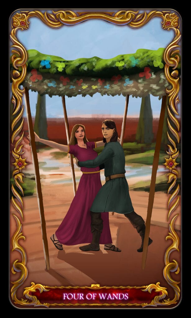 Four Of Wands tarot card