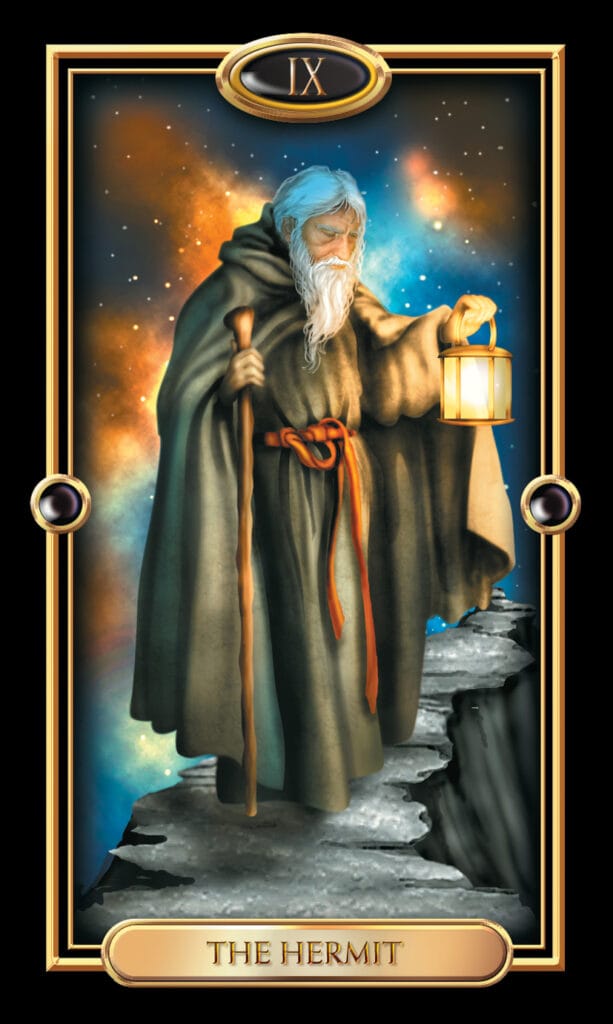 Hermit from The Gilded Tarot