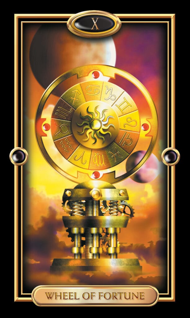 Wheel Of Fortune from The Gilded Tarot