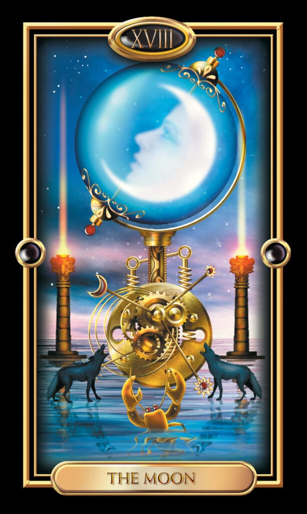 Moon from The Gilded Tarot