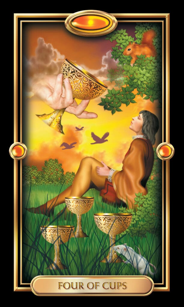 Four Of Cups from The Gilded Tarot Four Of Cups from The Gilded Tarot