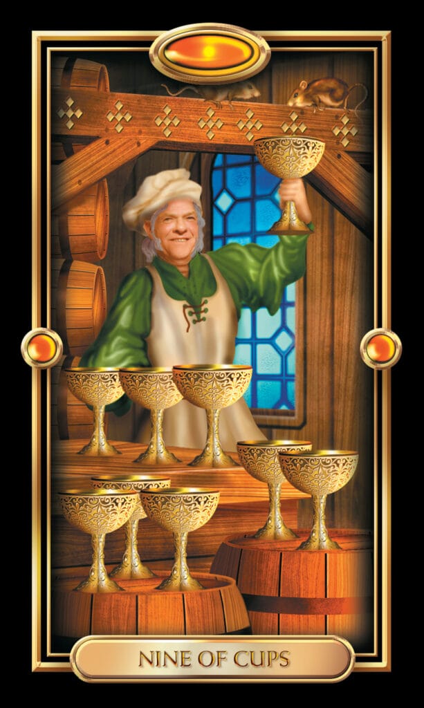 Nine Of Cups from The Gilded Tarot Nine Of Cups from The Gilded Tarot