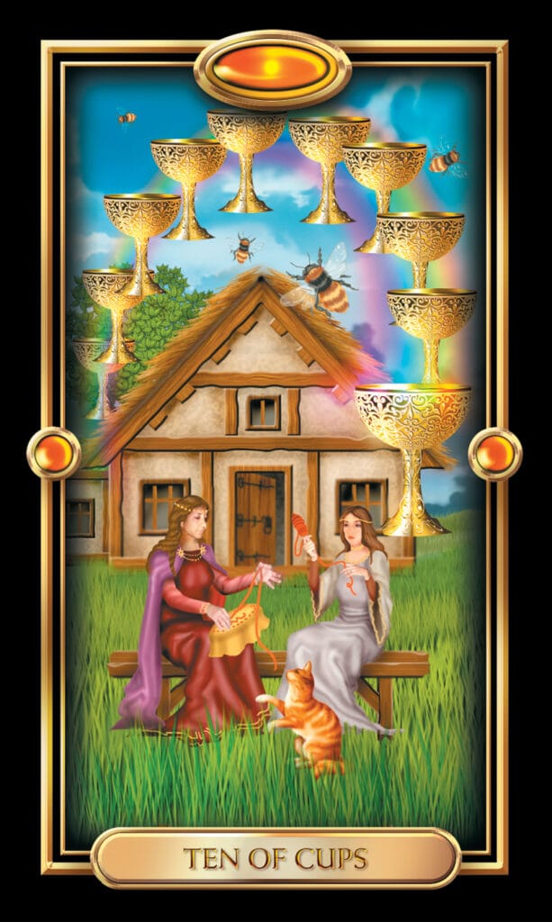 Ten Of Cups from The Gilded Tarot Ten Of Cups from The Gilded Tarot