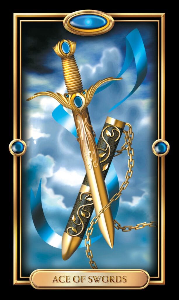 Ace Of Swords from The Gilded Tarot