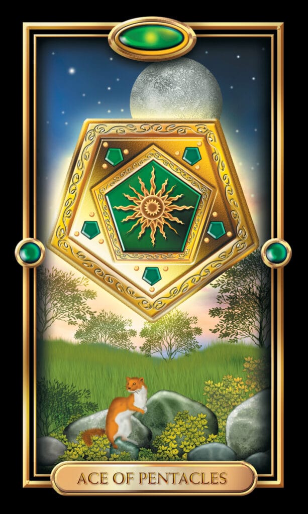 Ace Of Pentacles from The Gilded Tarot