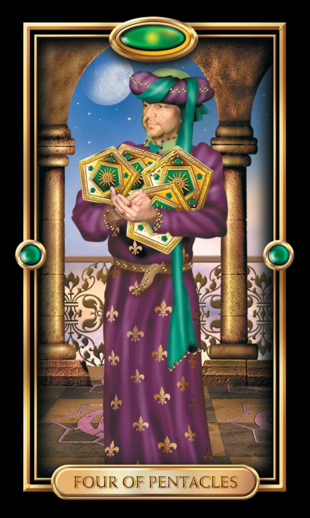 Four Of Pentacles from The Gilded Tarot