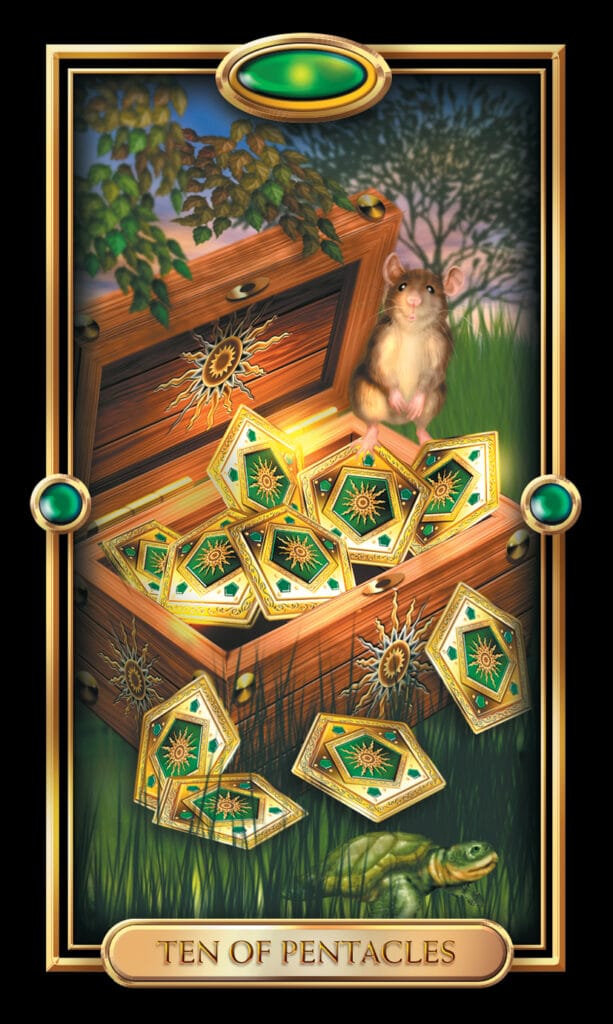 Ten Of Pentacles from The Gilded Tarot Ten Of Pentacles from The Gilded Tarot