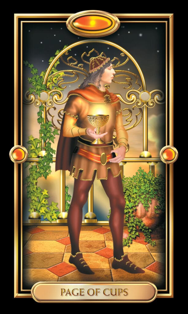 Page Of Cups from The Gilded Tarot Page Of Cups from The Gilded Tarot