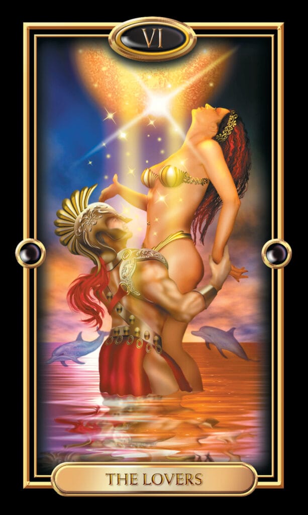 Lovers from The Gilded Tarot