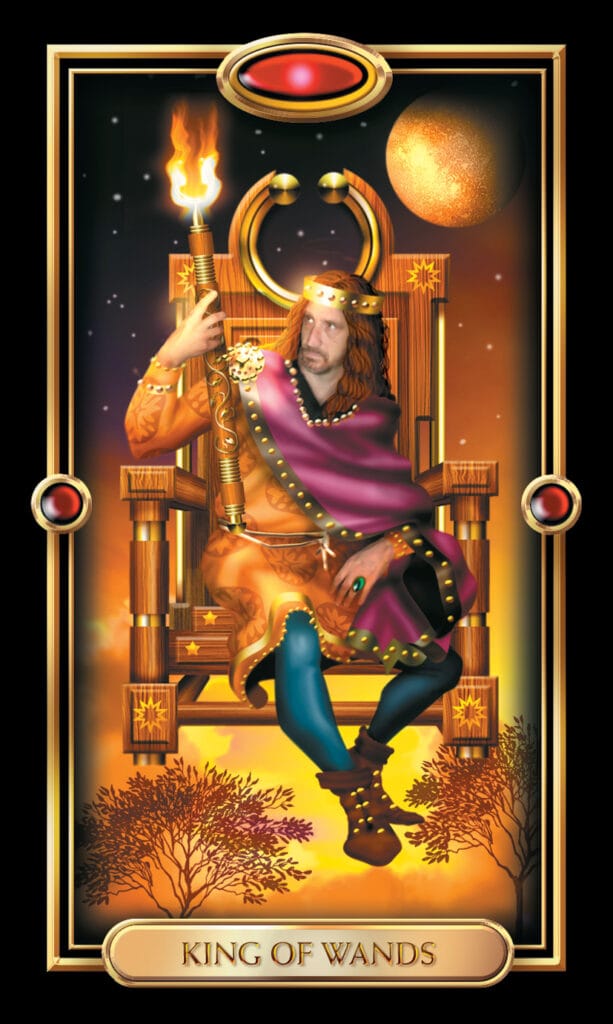 King Of Wands from The Gilded Tarot King Of Wands from The Gilded Tarot
