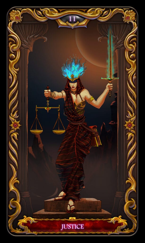 Justice tarot card