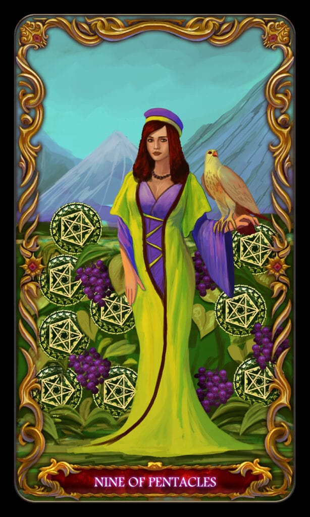 Nine Of Pentacles tarot card