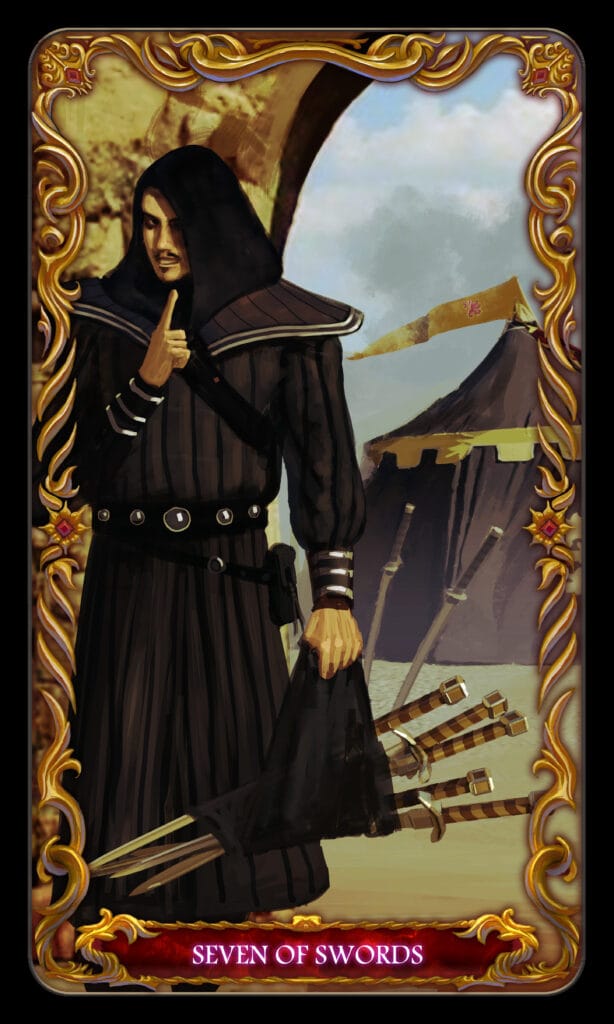 Seven Of Swords tarot card Seven Of Swords tarot card