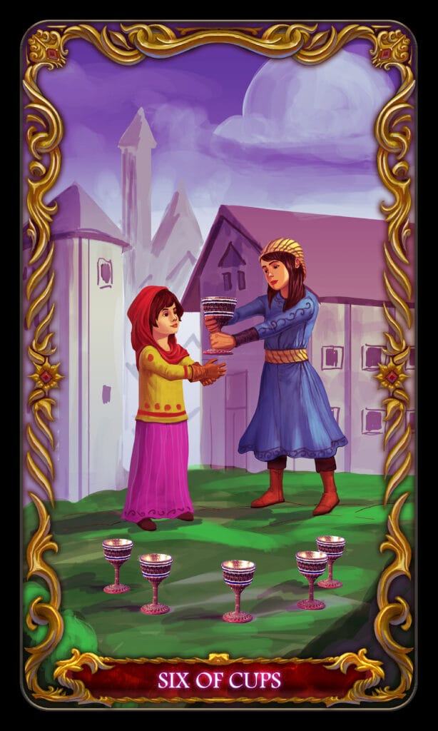 Six Of Cups tarot card Six Of Cups tarot card