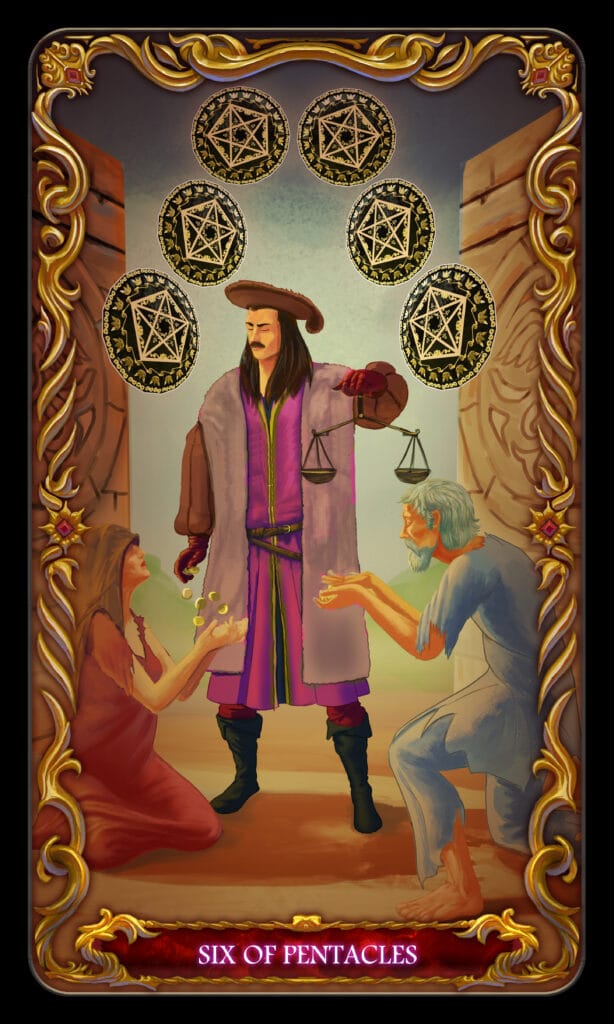 Six Of Pentacles tarot card
