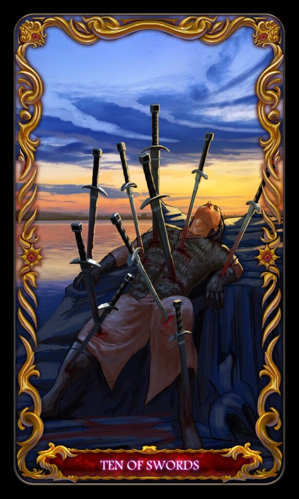 Ten Of Swords tarot card