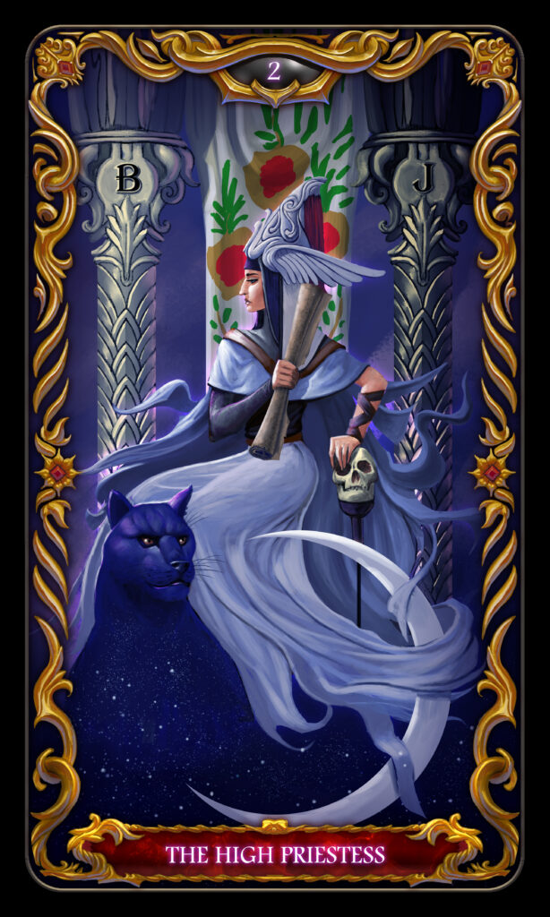 High Priestess tarot card High Priestess tarot card