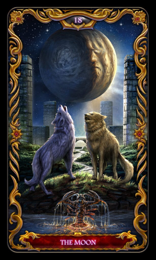 Moon tarot card