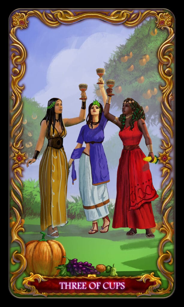 Three Of Cups tarot card