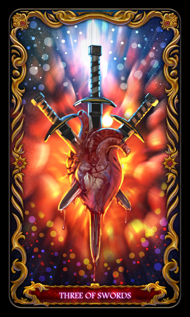 Three Of Swords tarot card Three Of Swords tarot card