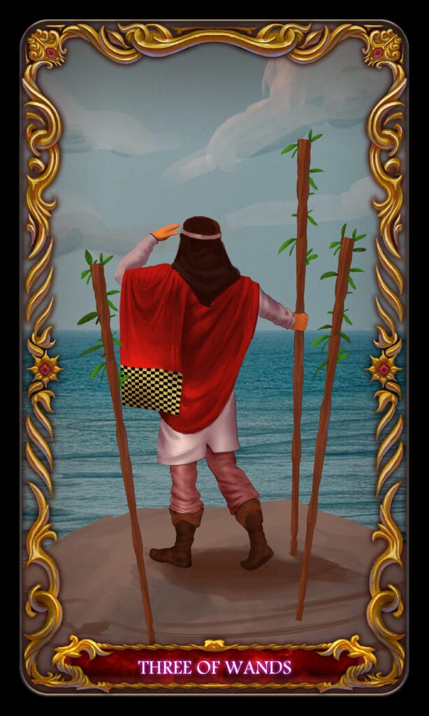 Three Of Wands tarot card Three Of Wands tarot card