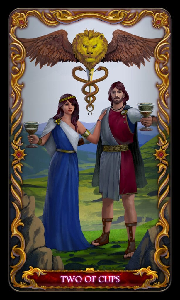 Two Of Cups tarot card Two Of Cups tarot card