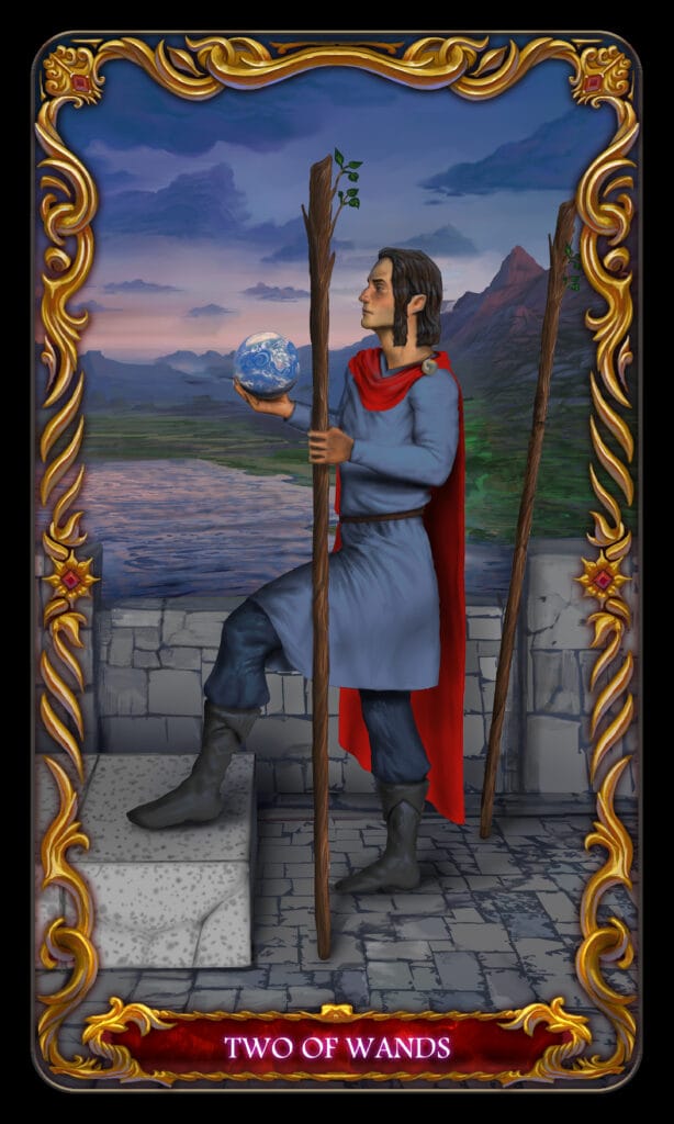 Two Of Wands tarot card Two Of Wands tarot card