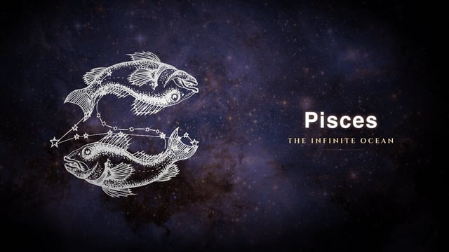 Pisces zodiac sign constellation