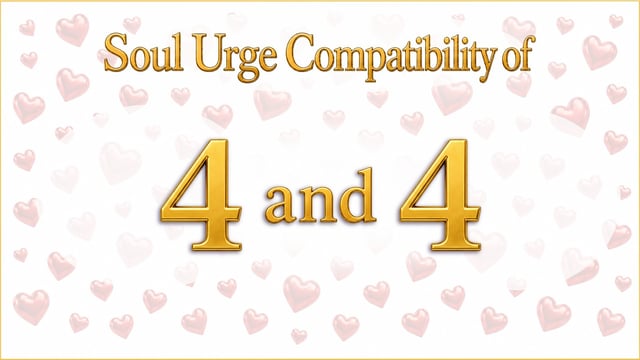 Two Hearts Wanting the Same Solid Ground: Soul Urge 4 and 4 Compatibility