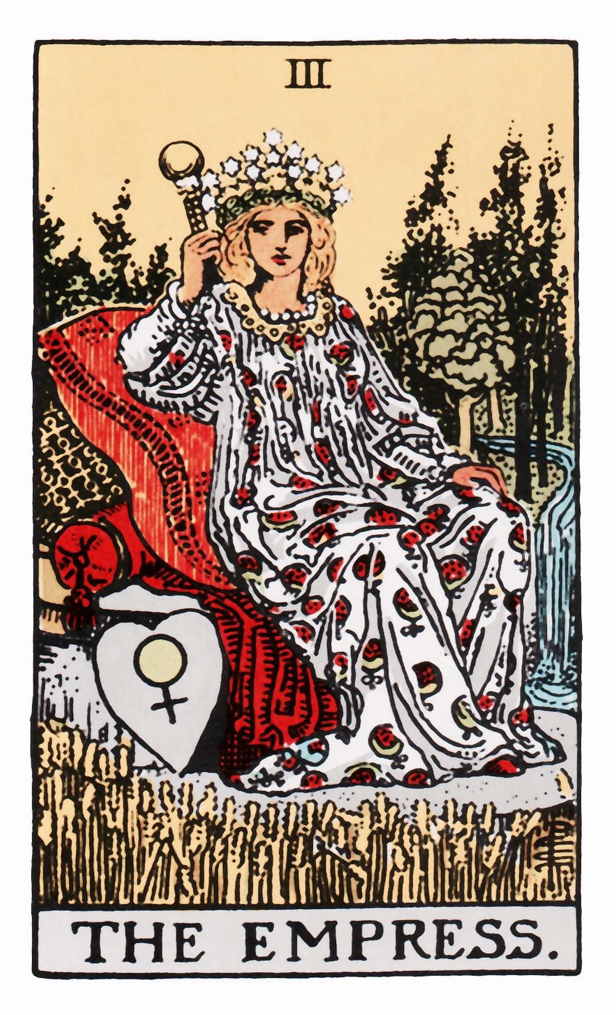 The Empress Tarot Birth Card (Rider-Waite Tarot Deck)