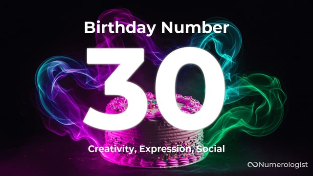 Birthday Number 30