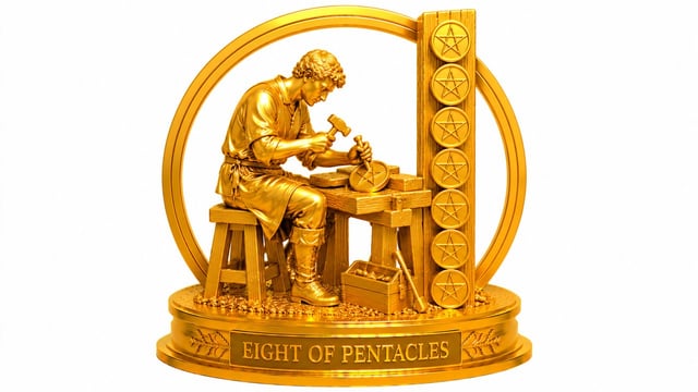 Eight Of Pentacles tarot card