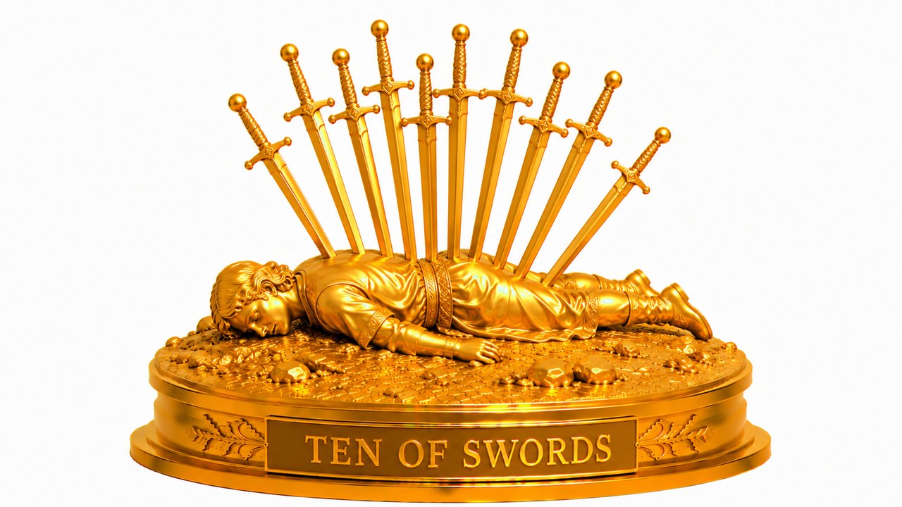 Ten Of Swords tarot card